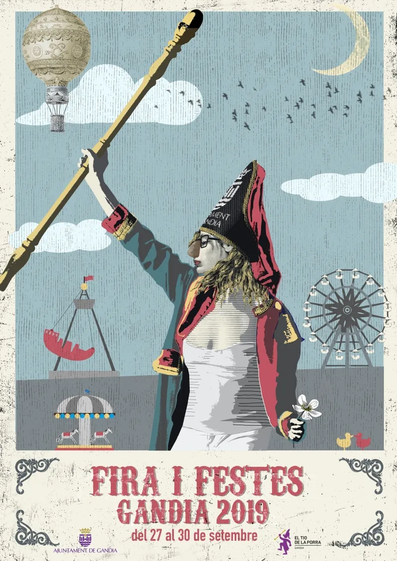 Cartel de la Fira i Festes de Gandia 2019, obra de César Blay