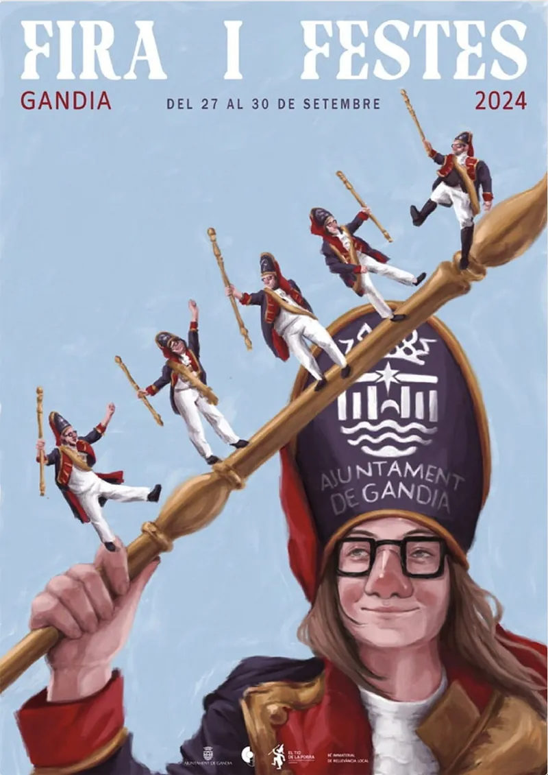 Cartel de la Fira i Festes de Gandia 2024, obra de Margarida Riggio Albors